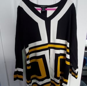 Tunic sweater or mini sweater dress, retro look